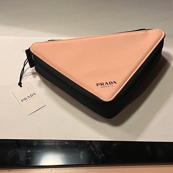 Prada Pink Bag Triangle Prada Cosmetic Bags Prada NWT Makeup Travel Bags sample - Picture 5 of 11